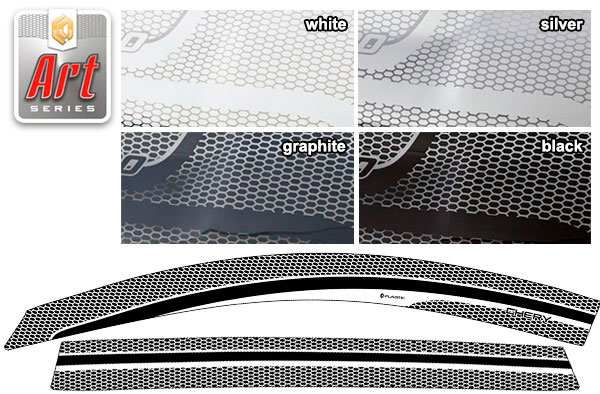 Window visors (Art white) Chery Tiggo 8 Pro Max 1 поколение,джип/suv, 5 дв.