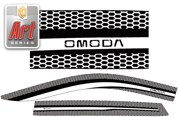 Window visors (Art white) Omoda C5 I поколение