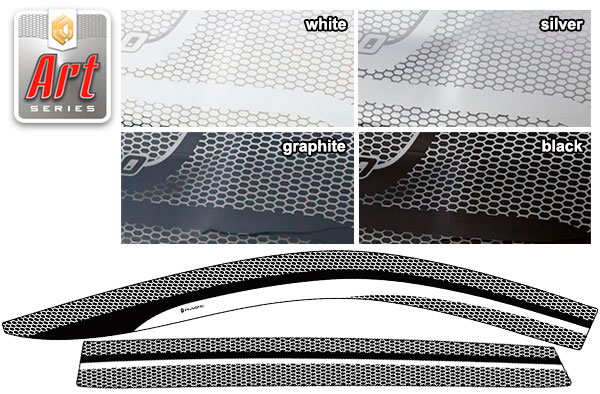 Window visors (Art white) Mazda CX-8 I поколение, I поколение рестайлинг, джип/suv 5 дв.