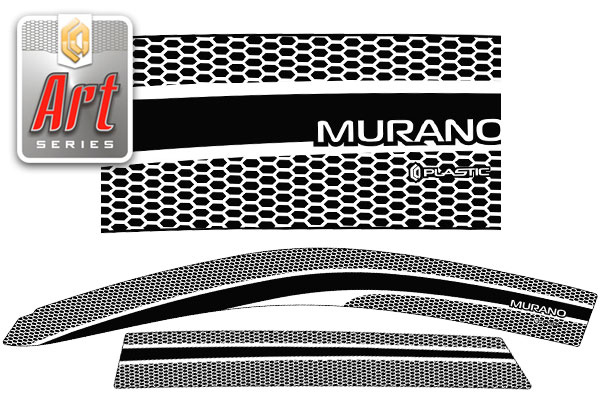 Window visors (Art white) Nissan Murano 