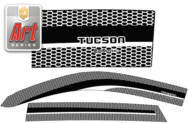 Window visors (Art white) Hyundai Tucson 