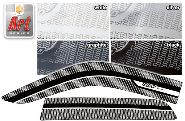 Window visors (Art white) Honda CR-V 