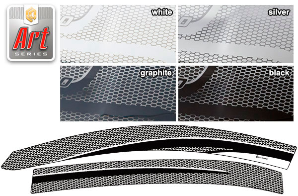 Window visors (Art white) Mazda 3 wagon 