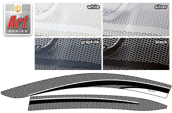 Window visors (Art white) Mazda 3 sedan