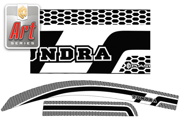 Window visors (Art black) Toyota Tundra Double Cab