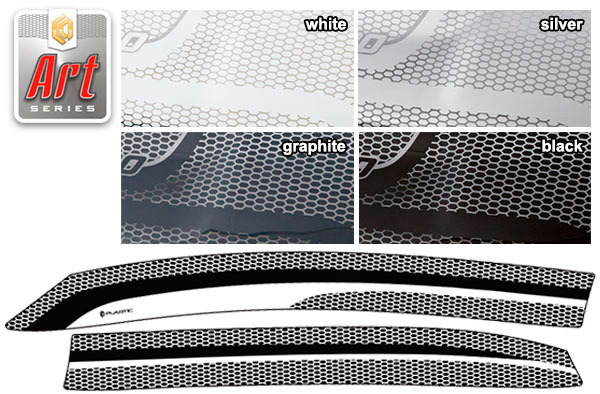 Window visors (Art black) Honda Fit IV поколение, хэтчбек 5 дв., рынок Японии, Right hand drive