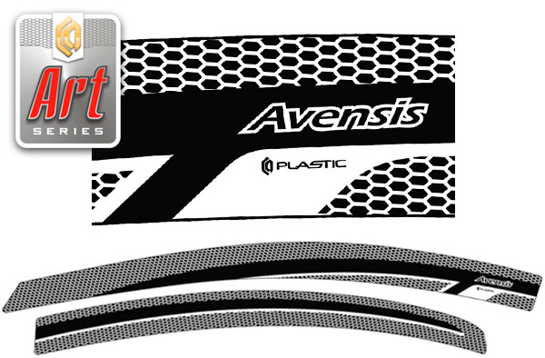 Window visors (Art black) Toyota Avensis 