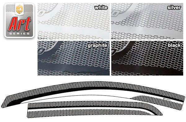 Window visors (Art black) Nissan Tiida Latio