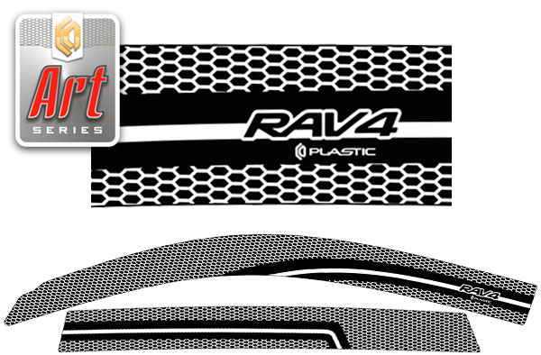 Window visors (Art black) Toyota Rav4 Long