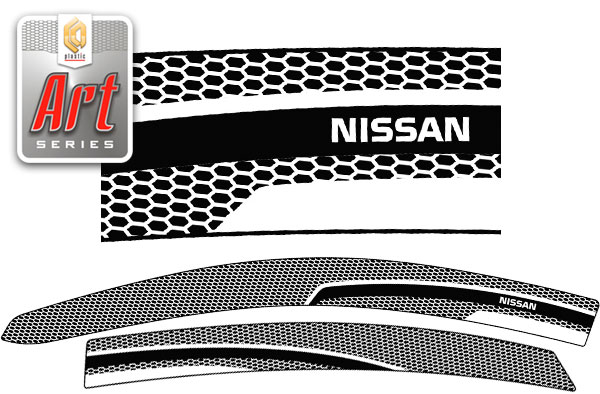 Window visors (Art black) Nissan Almera 