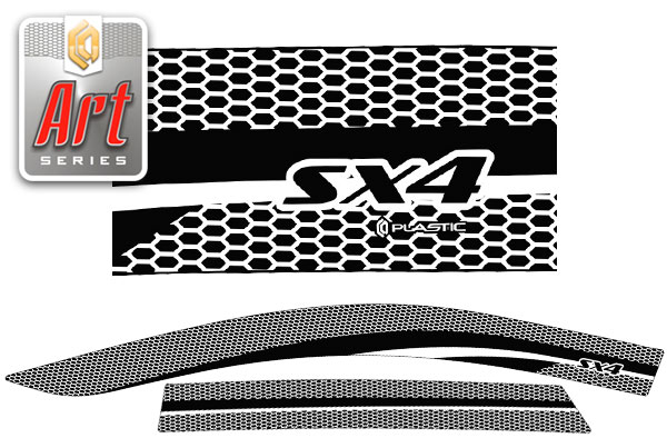 Window visors (Art graphite) Suzuki SX4 