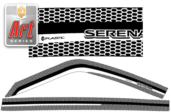 Window visors (Art graphite) Nissan Serena 