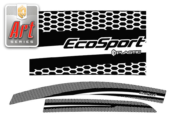 Window visors (Art graphite) Ford EcoSport 