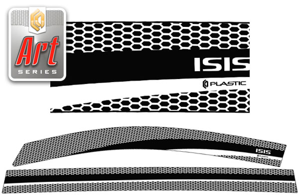 Window visors (Art graphite) Toyota Isis 