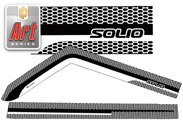 Window visors (Art graphite) Suzuki Solio 