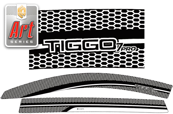 Window visors (Art graphite) Chery Tiggo 7 Pro 