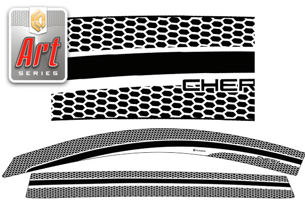 Window visors (Art graphite) Chery Tiggo 8 Pro 