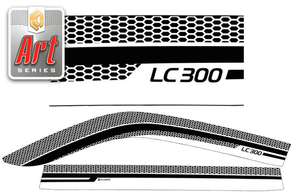 Window visors (Art graphite) Toyota Land Cruiser 300 