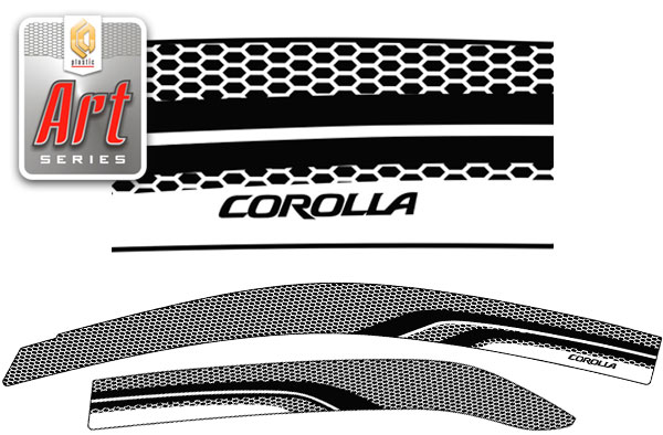 Window visors (Art graphite) Toyota Corolla Cедан