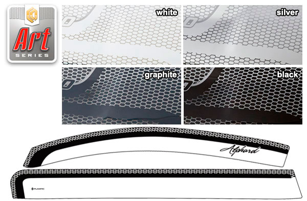 Window visors (Art graphite) Toyota Alphard 