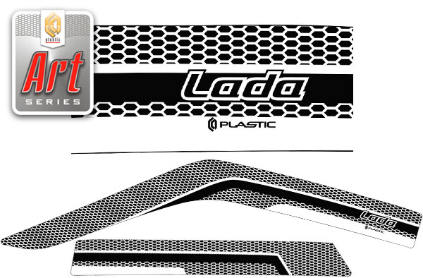 Window visors (Art graphite) ВАЗ Lada 2115 