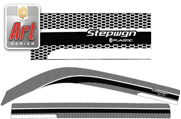 Window visors (Art graphite) Honda StepWagon 