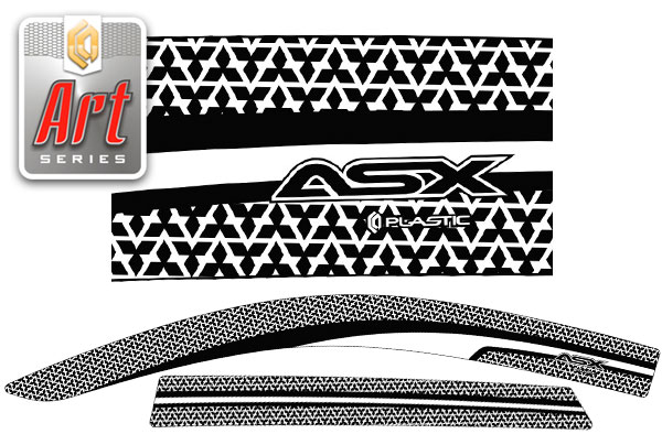 Window visors (Art graphite) Mitsubishi ASX 