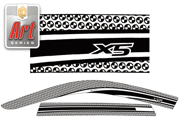 Window visors (Art graphite) BMW X5 