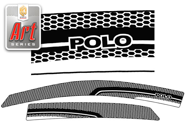 Window visors (Art graphite) Volkswagen Polo sedan