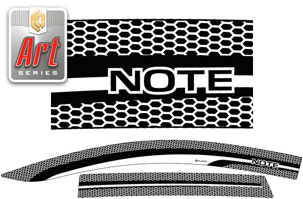 Window visors (Art graphite) Nissan Note 