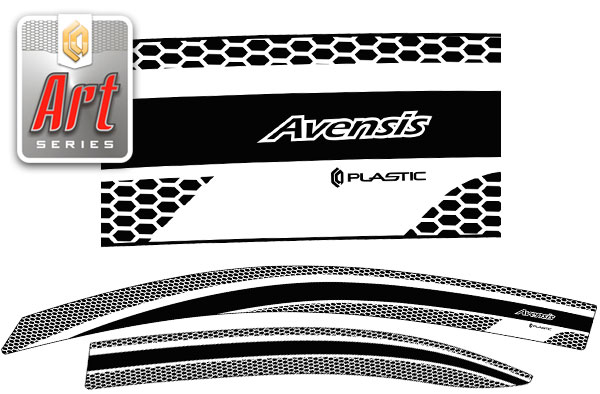 Window visors (Art graphite) Toyota Avensis 