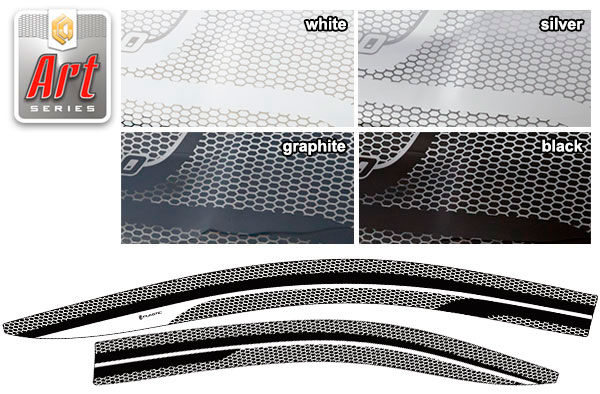 Window visors (Art silver) Toyota Corolla XII поколение, sedan, рынок Японии