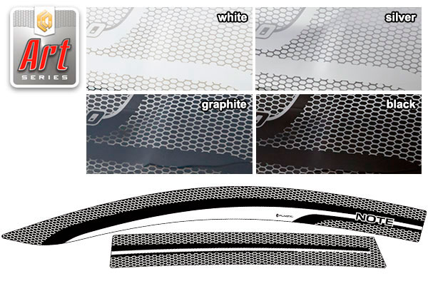 Window visors (Art silver) Nissan Note 