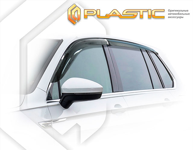 Window visors (Classic translucent) Volkswagen Tiguan Для автомобилей без опции "хром-пакет"