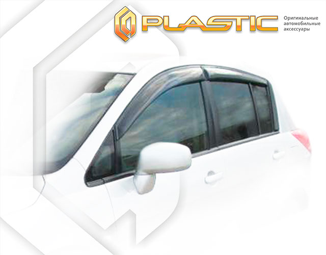 Window visors (Classic translucent) Nissan Tiida Right hand drive