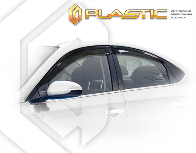 Window visors (Classic translucent) Hyundai Solaris рестайлинг