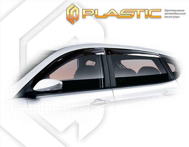 Window visors (Classic translucent) Hyundai Solaris хетчбэк
