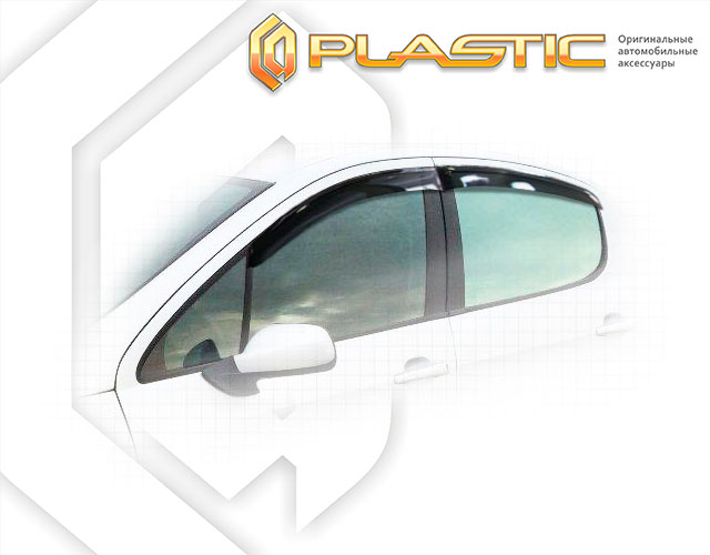 Window visors (Classic translucent) Peugeot 407 sedan