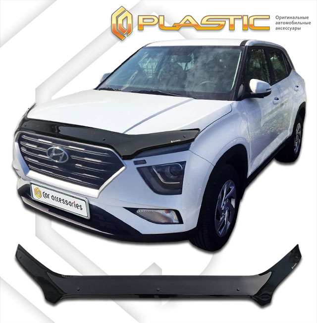 Hood deflector (exclusive) (Classic black) Solaris HC I поколение, джип/suv 5 дв.