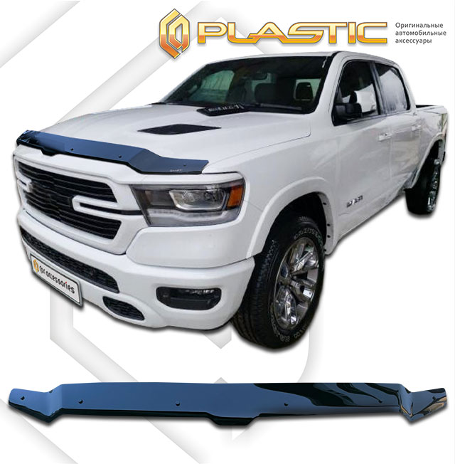 Hood deflector (exclusive) (Classic black) Dodge Ram 1500V V поколение, пикап, Crew Cab, Short Box