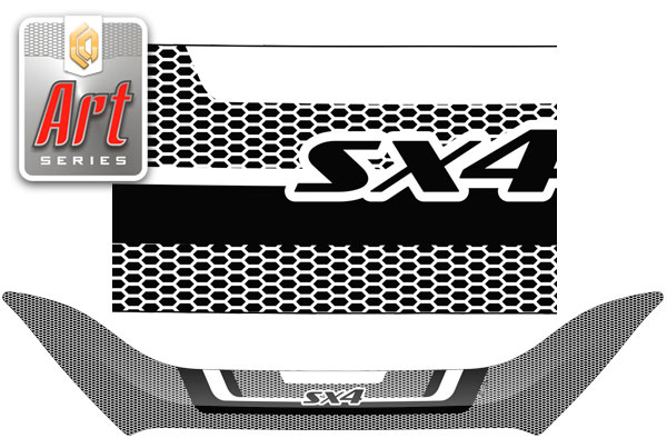 Hood deflector (exclusive) (Art white) Suzuki SX4 