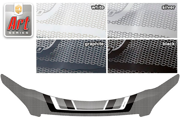 Hood deflector (exclusive) (Art white) Nissan Qashqai 