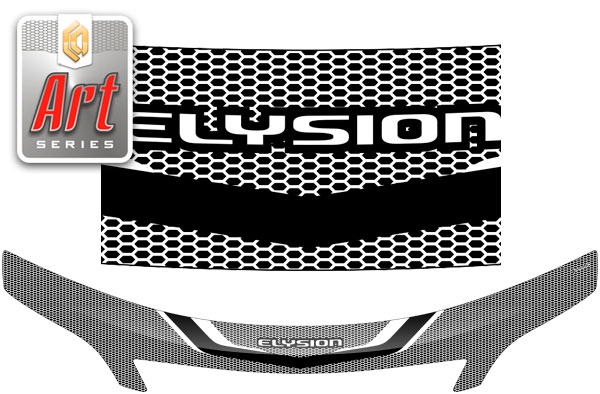 Hood deflector (exclusive) (Art black) Honda Elysion 
