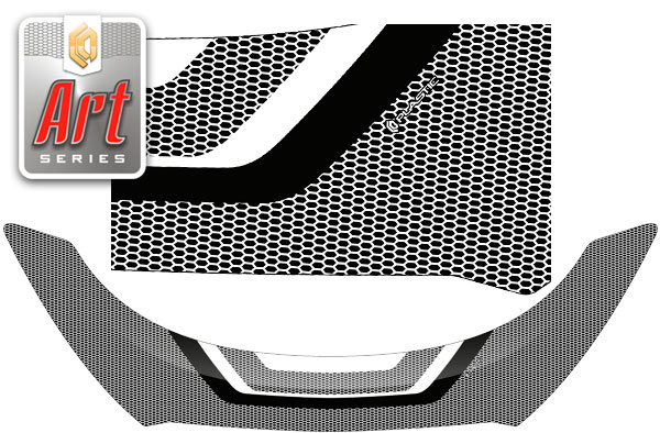 Hood deflector (exclusive) (Art graphite) Hyundai ix35 I поколение, I поколение рестайлинг, джип/suv 5 дв., рынок России, рынок Европы